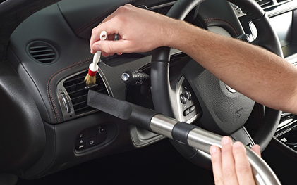 Cleaning the interior of a car