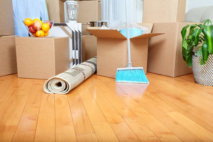 boxes packed up to move out of a home