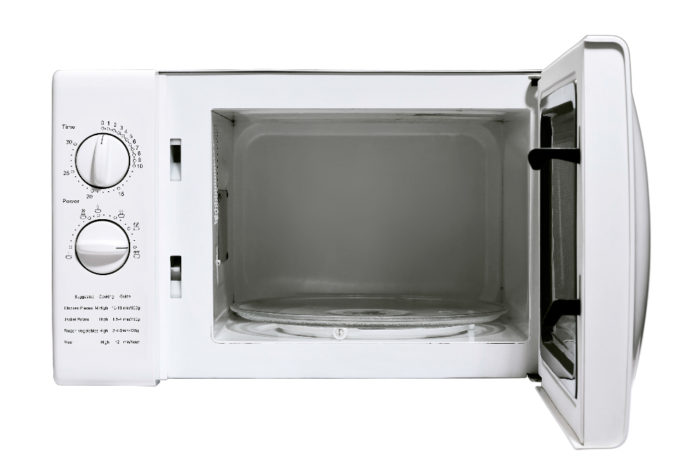 a clean white microwave