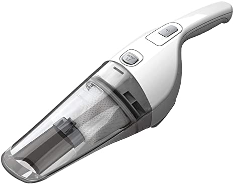 a small white handheld vacuum